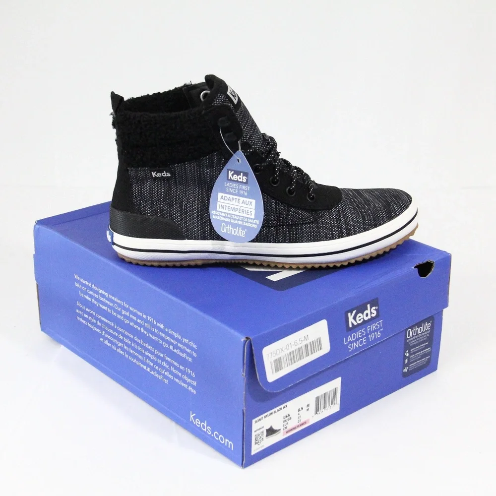 Keds Scout Sneaker Boots NEW Women Casual Bootie sz 6.5 High Top Shoes Faux fur